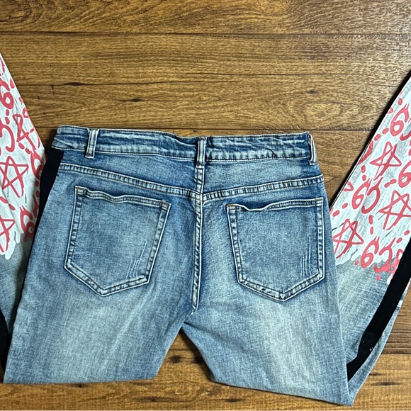 Cooper 9 • Los Angeles • Men’s • Graffiti • Size 34/31 • Blue/Pink • Jeans - Picture 10 of 16